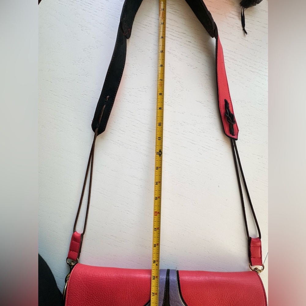 Vintage 1970s-1980’s Leather Crossbody/Shoulder Bag - Picture 13 of 14